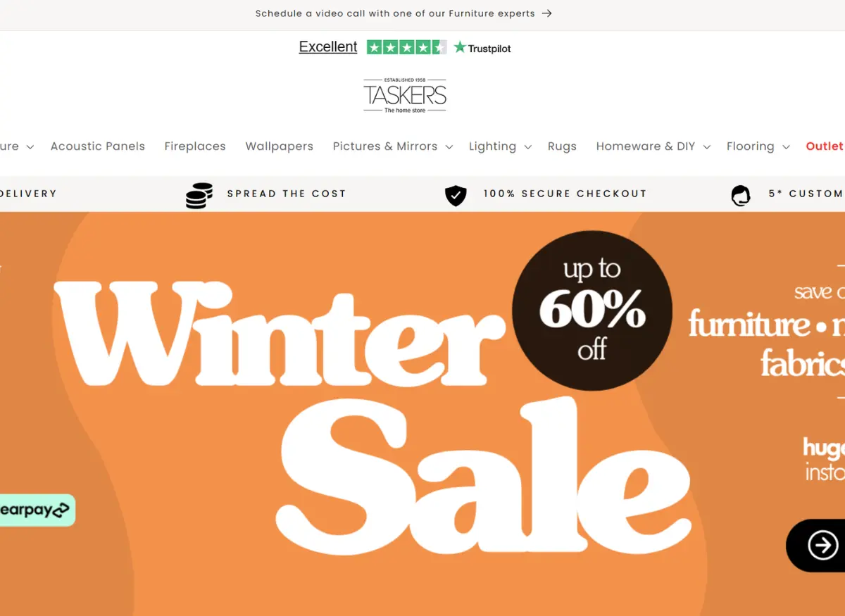 Taskers website screenshot